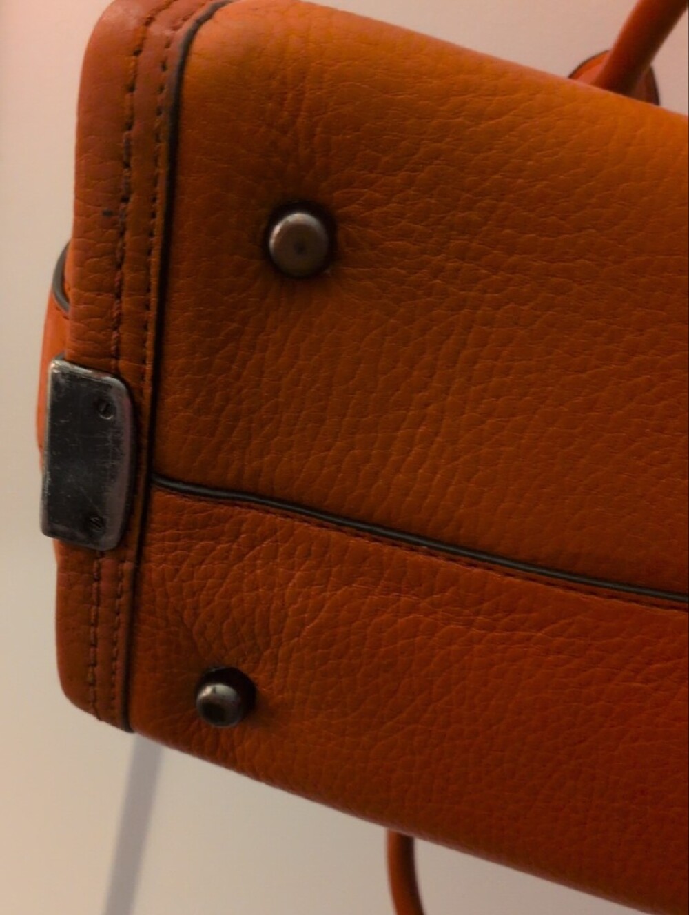 Coach Swagger 27 Pebbled Leather Satchel in Deep Coral L1621-34816 - Picture 5 of 14